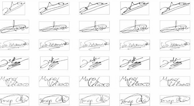 Multiple signatures